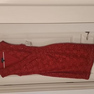 Connected Apparel Size 10 Women's Red Dress